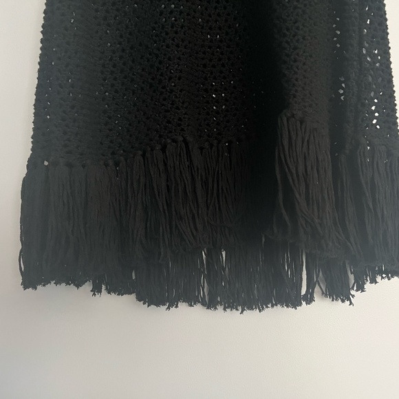 Ella Moss Black Crocheted Fringe dress- Size Small - Picture 4 of 5